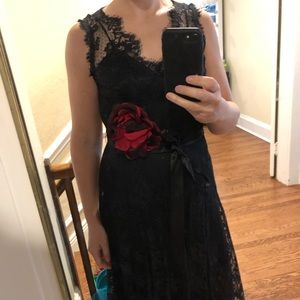 Black lace cocktail dress